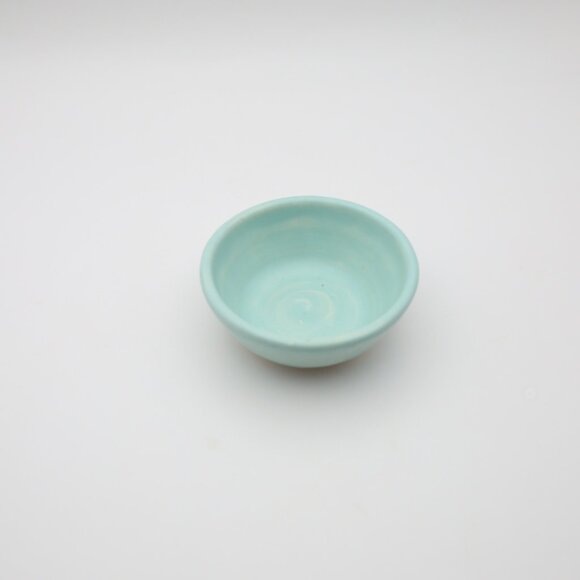 Handmade Ceramic Trinket Dish: Robin's Egg Blue: Artist Signed - Picture 6 of 9